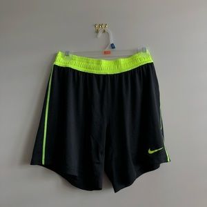 neon green nike dri-fit shorts